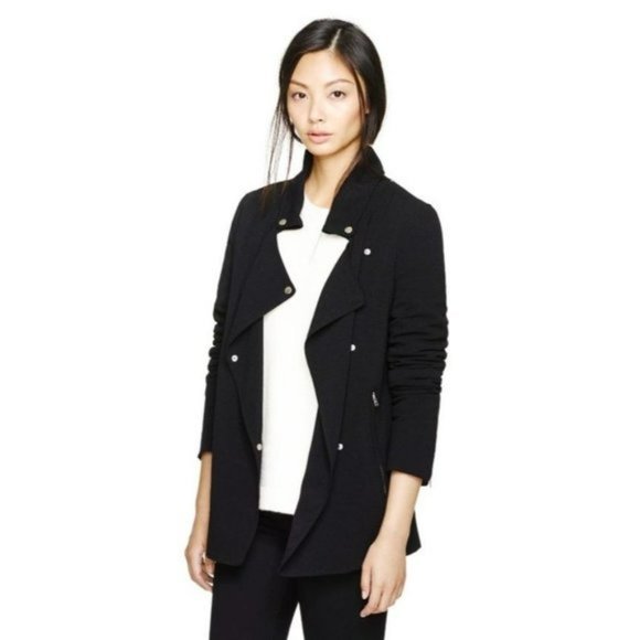 Aritzia Wilfred Black Mayet Crepe Moto Jacket XXS - Picture 1 of 7